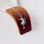 Heliophilia Silver Collar de Acero Plata y Aqua